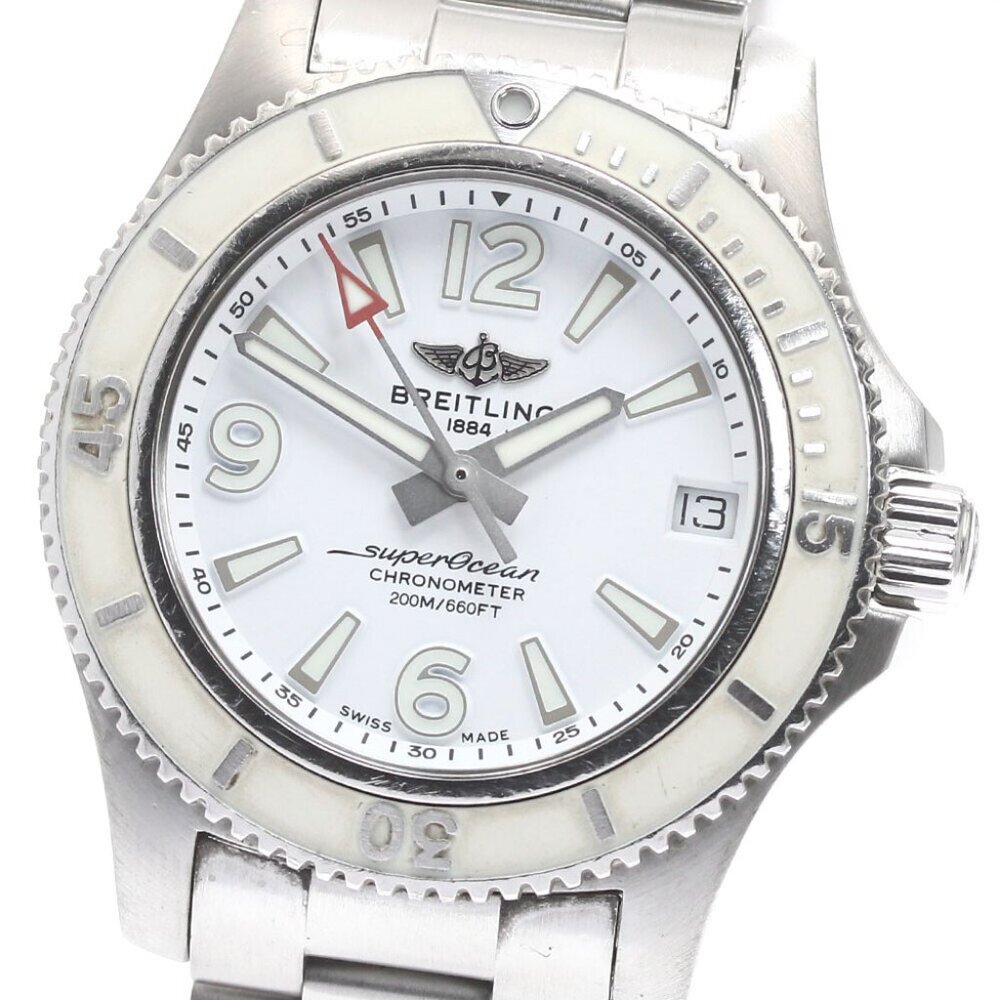 BREITLING Superocean II Automatic 36 A17316 Date White Dial Boy's Watch_869113
